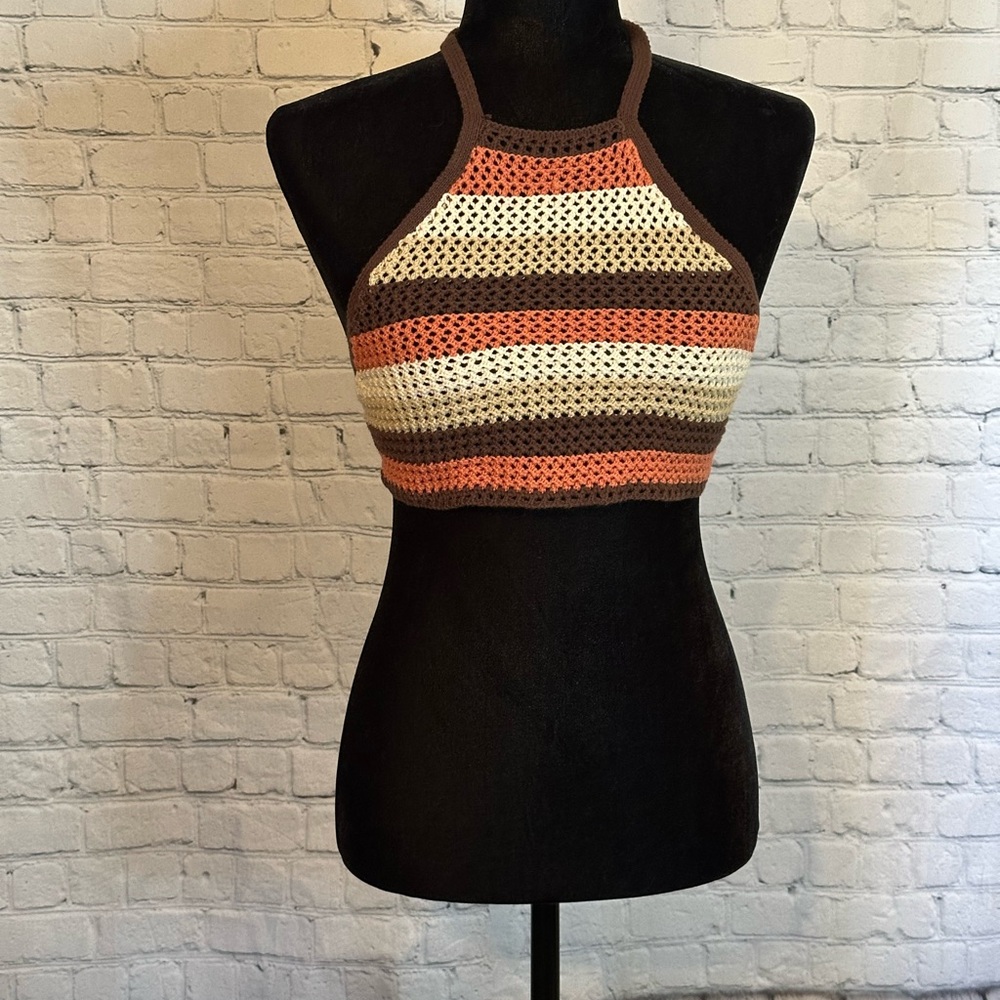 Streetwear Society Crochet Halter Top